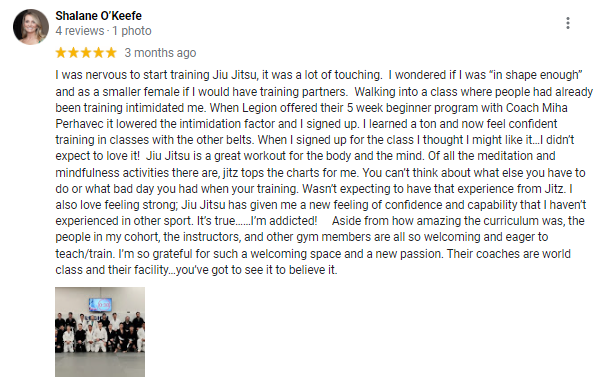 Five star review from a Legion beginner student
