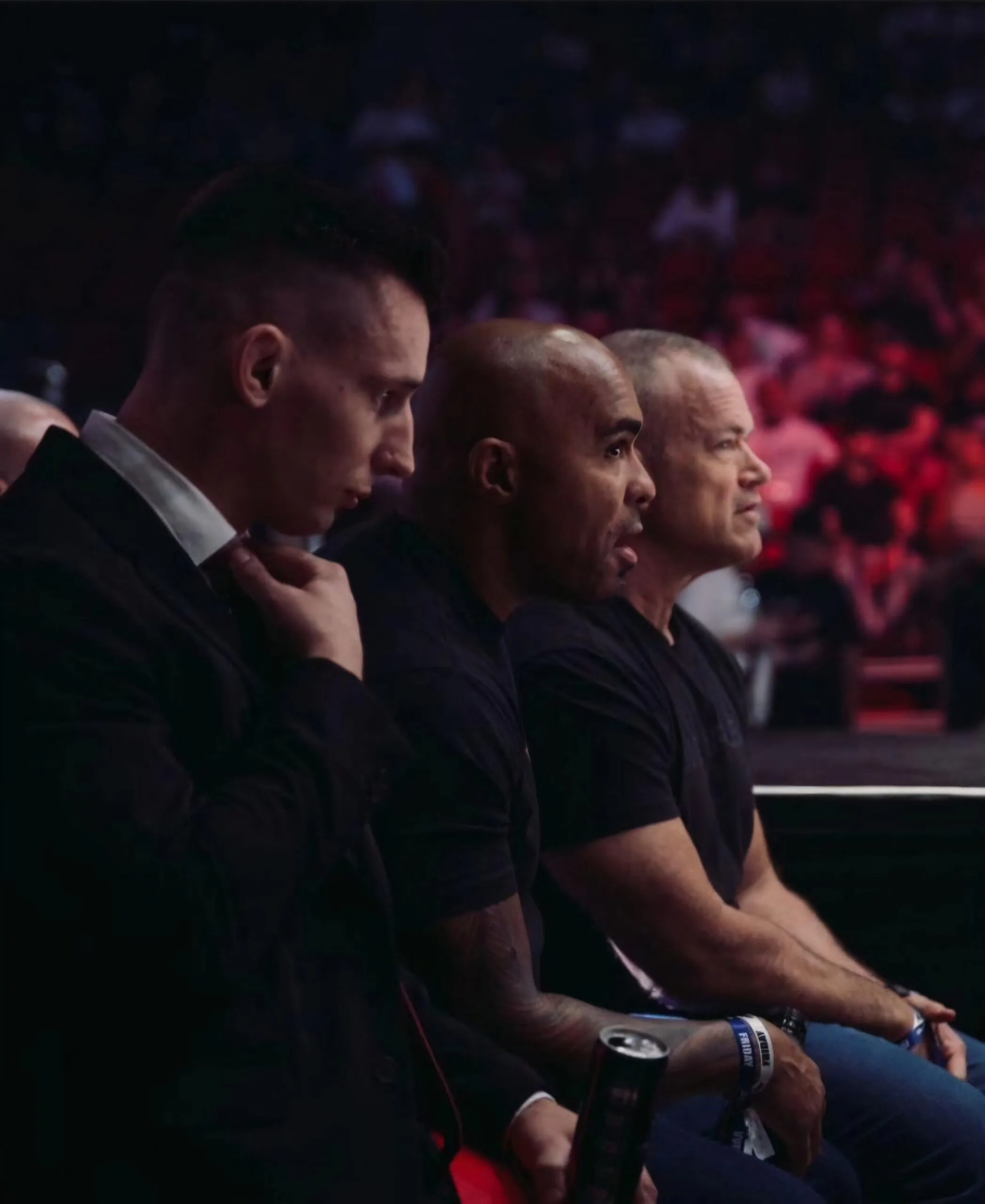 Miha Perhavec judging a professional grappling match